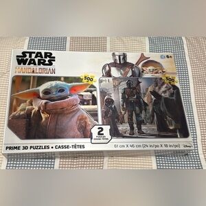 Star Wars The Mandalorian 2-Pack 3D Puzzles 500 pc each Baby Yoda Sealed